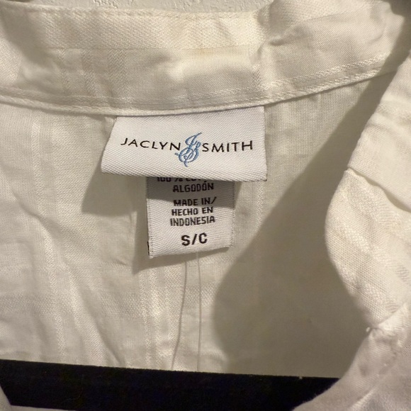 Jaclyn Smith Elegant White Tie-Front Blouse - Picture 2 of 6
